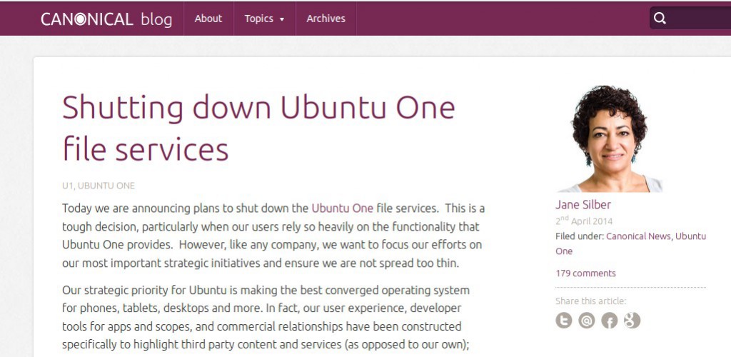 RIP Ubuntu One 1