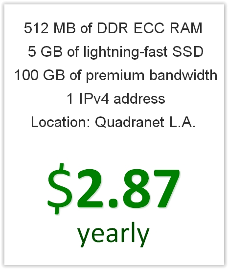 XVM Labs Cheapest Yearly VPS