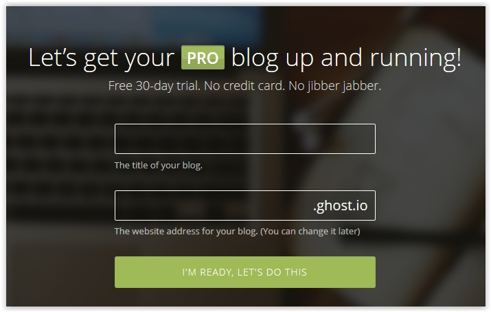 Ghost Hosting Registration