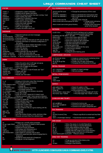 Linux Command Cheat Sheet